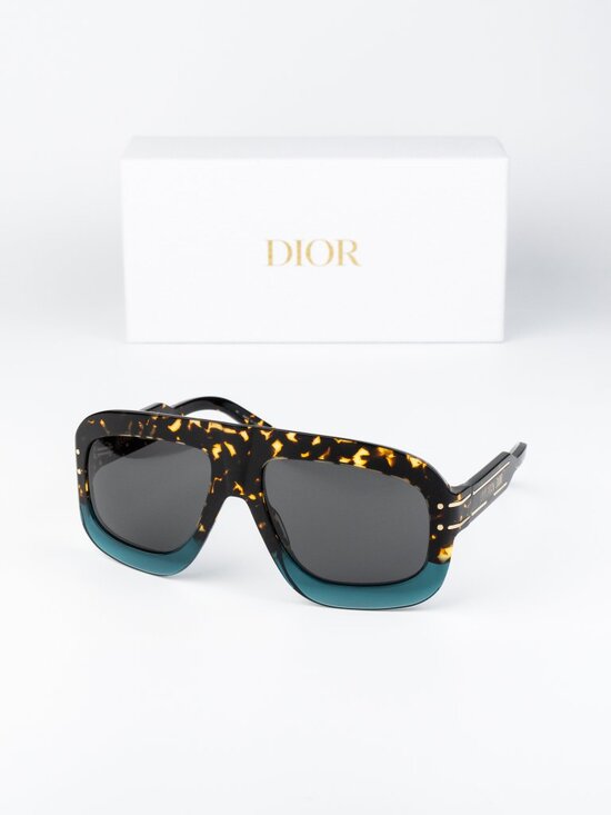 Dior Women Sunglasses Havana Grey Shield DIORSIGNATURE M1U 27A0 NEW AUTHENTIC main image 10